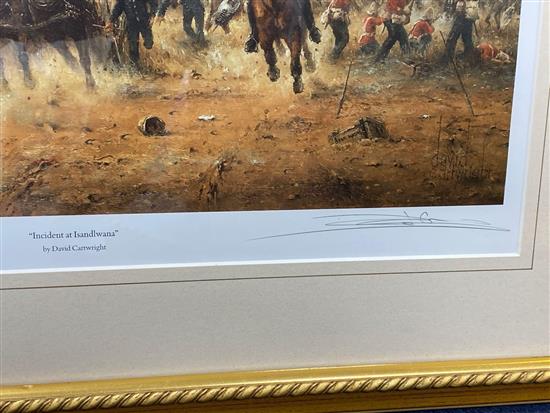 David Cartwright, limited edition print, Incident at Isandlwana, signed in pencil, 32 x 47cm.